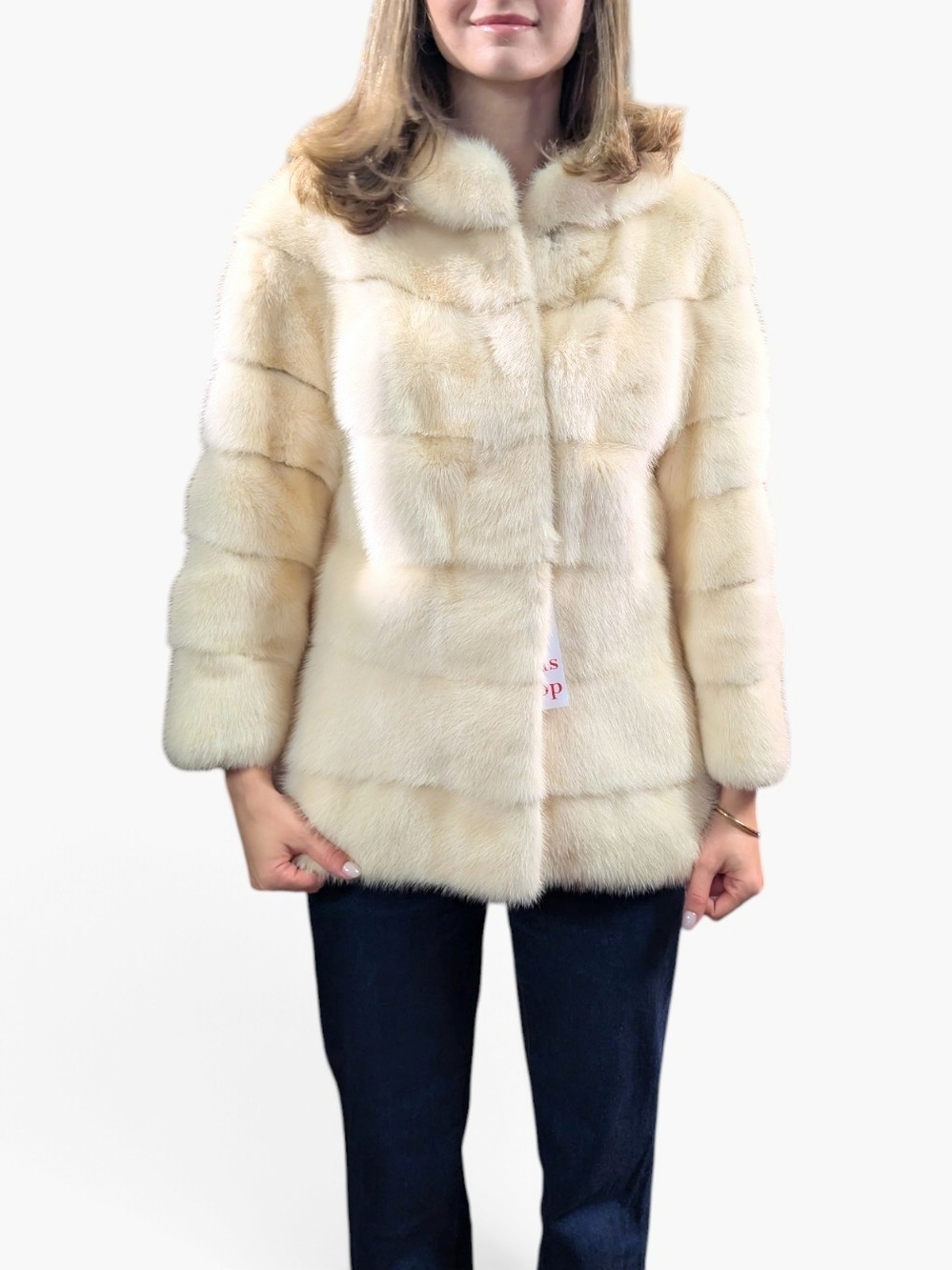 Vintage Cream Mink Fur Jacket